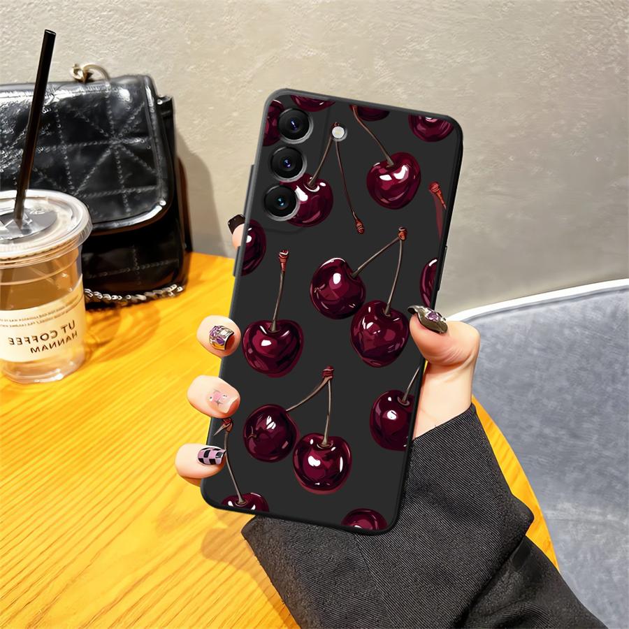 Чехол для телефона Samsung Galaxy A53 A06 A52 A25 A05 A73 A57 A55 A23 A37 A12 A50 A70 A13 A16 A41 A51 A36 A17 A15 Фрукты Вишня