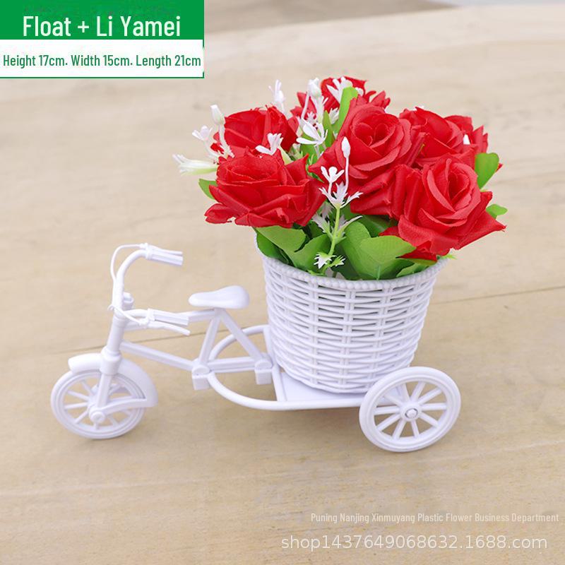 Комплект искусственных цветов для помещений: Маленькие украшения в горшках для украшения дома и автомобиля