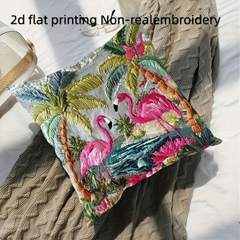 Double Sided Flamingo Tropical Print Throw Pillow Cover Boho Palm Tree Butterfly Cushion Cover For Home Decor