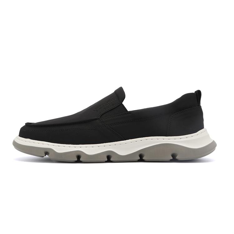 Simple Solid Color One Step Shoes: Summer Fabric Comfortable and Versatile Men's Casual Shoes Thick soled Cloth Shoes