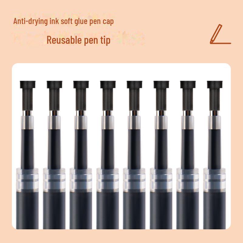 10 стержней для гелевых ручек 0,5 мм – с иглами и пулевидными наконечниками, чернила на водной основе