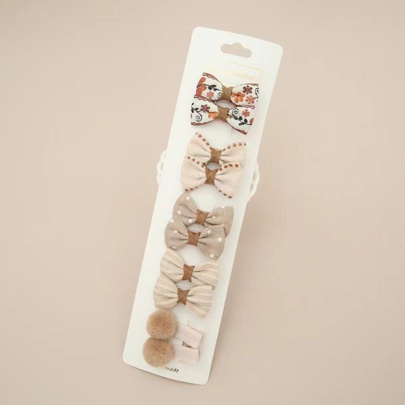 10 шт., заколки для волос с бантом для маленьких девочек, милые детские заколки в клетку в горошек с цветочным принтом, детские заколки для волос, детские заколки, аксессуары для детских волос