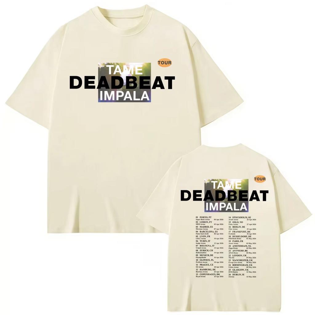 Tame Impala Tour 2026 Merch Tshirt Unisex Unisex Fashion Rock Short Sleeve Tshirts Unisex Unisex Summer Casual Loose Cotton T Shirts