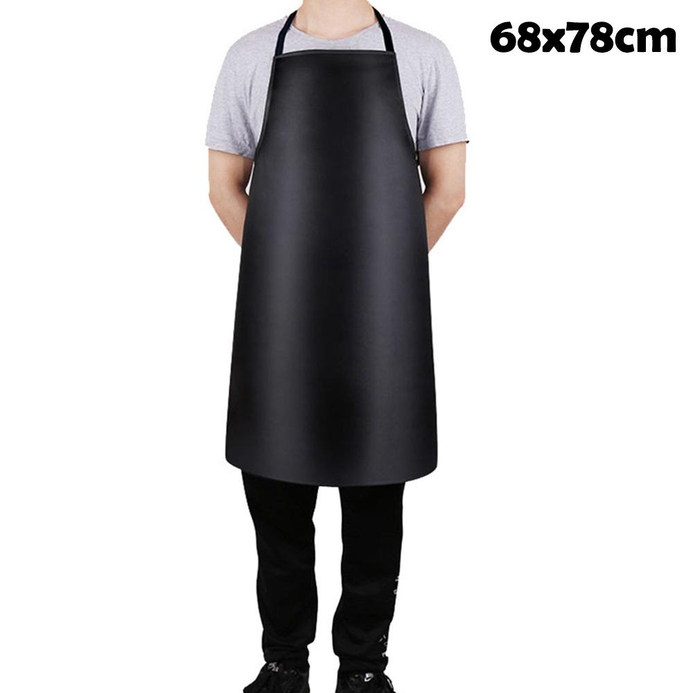 Oil-proof Kitchen Apron PU Leather Cooking Work Clothes New Catering Waiter Work Clothes  Unisex