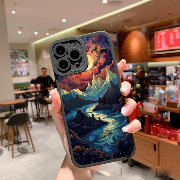 Чехол для телефона 'Пейзаж восхода солнца' для iPhone 15 14 Plus Pro Max 13 12 11 Pro Max XR X XS 7 8 Plus Великолепный горный речной мягкий чехол
