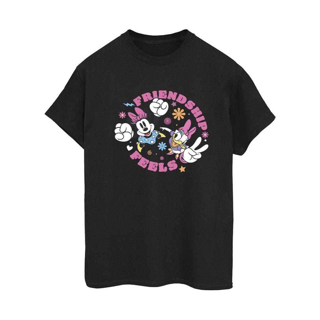 Disney Womens/Ladies Minnie Mouse Daisy Friendship Cotton Boyfriend T-Shirt