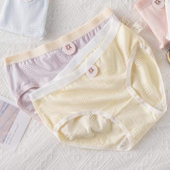 Трусики для старшеклассников бесшовные со средней талией, с высокой эластичностью, с вырезом, с хорошей воздухопроницаемостью