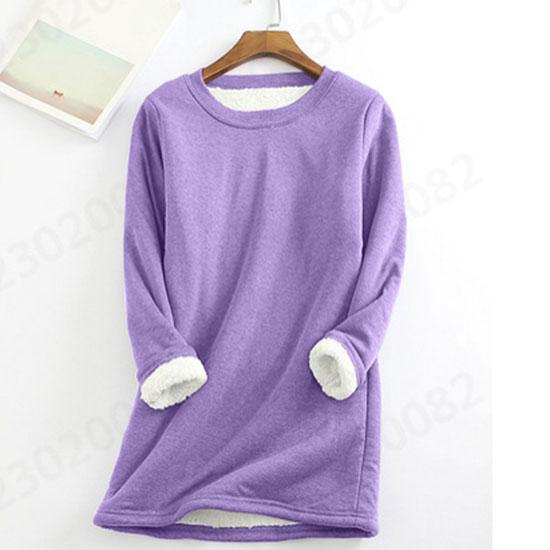 Women's Autumn Winter Plus Size Loose Thickened Velvet Warm Bottoming Shirt Top