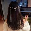 Fairy Long Tassel Veil Hair Ornaments Headband Forehead Chain Face Curtain Retro Luxury Crystal Headdress Women Hair Accessories