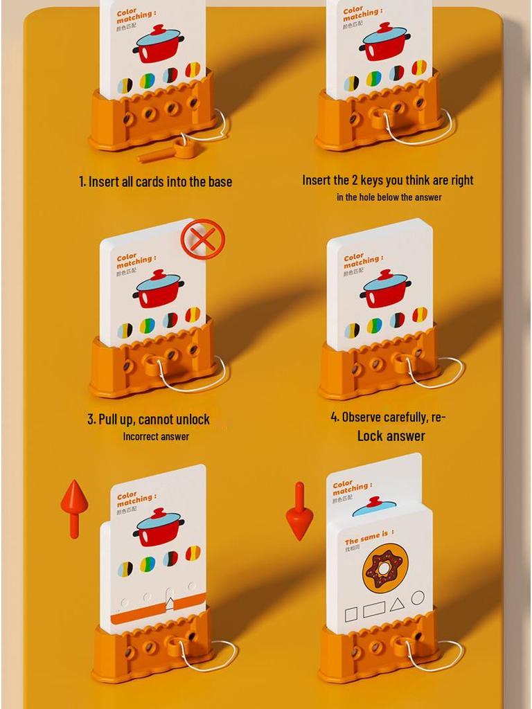 Logic Key Early Education Toy: Children's Interactive Number & Graphics Matching Game for Logical Thinking Training