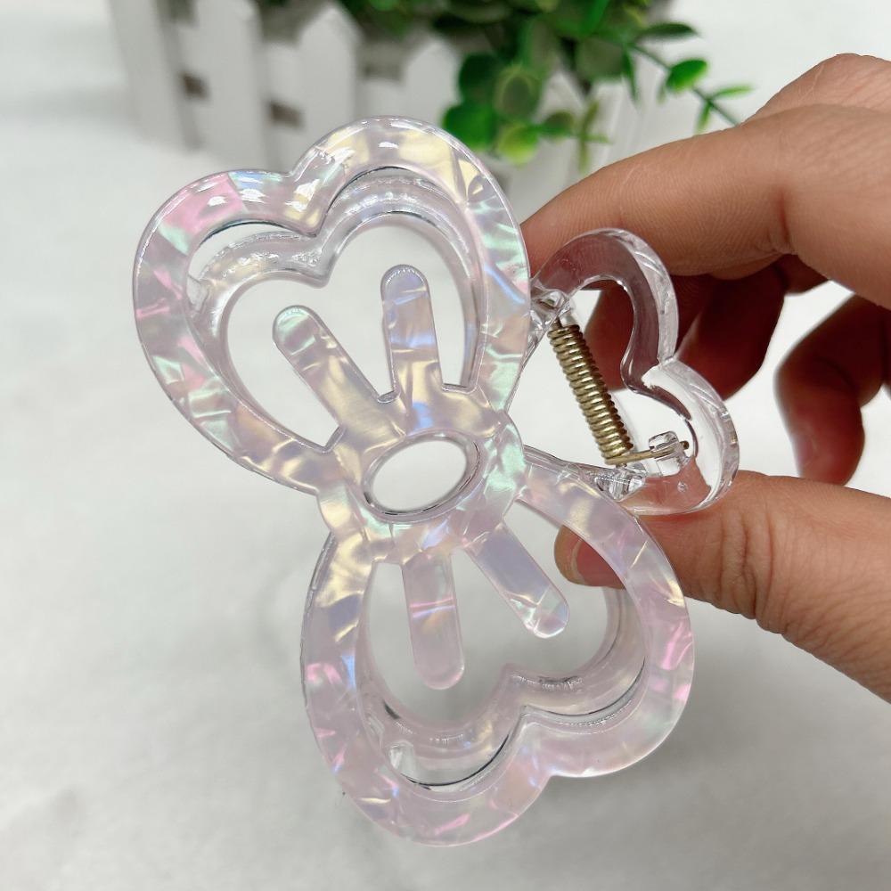 Hollow Out Acetic Acid Barrettes Korean Style Geometry Hair Claw Bow Hair Carb Clip Daily