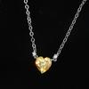 Ювелирное украшение Темперамент Ключичная цепочка Цветное сокровище Высокоуглеродистый бриллиант Имитация желтого бриллианта 9 * 9 Сердце Кулон Ожерелье Женское