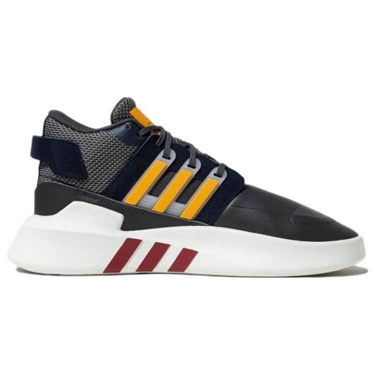 adidas Оригинальные EQT Bask Adv V2 Удобные Повседневные Кроссовки Мид-Топ Унисекс Черные Желтые ID4072