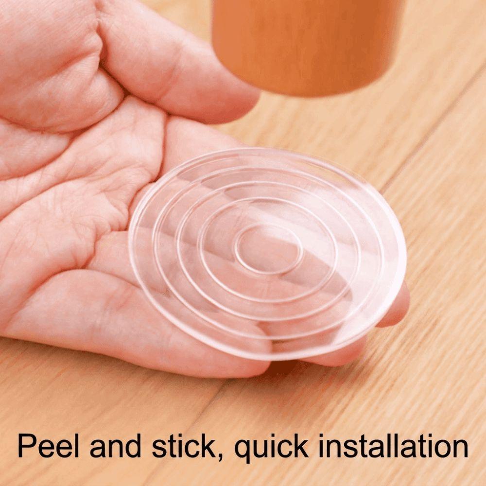 4Pcs Self Adhesive Silent Table Foot Mat Transparent Sofa Chair Foot Fixed Pads Sofa Corner