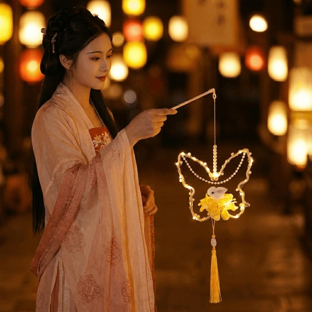Handmade Children's Rabbit Lantern DIY Material Bag Mid-Autumn Festival Lamp Hanfu Accessories