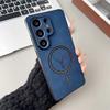 Искусственная кожа Для Магнитного чехла Для Для Samsung Galaxy S26 S25 S24 S23 Ultra Plus Рисунок лося Ударопрочная задняя крышка