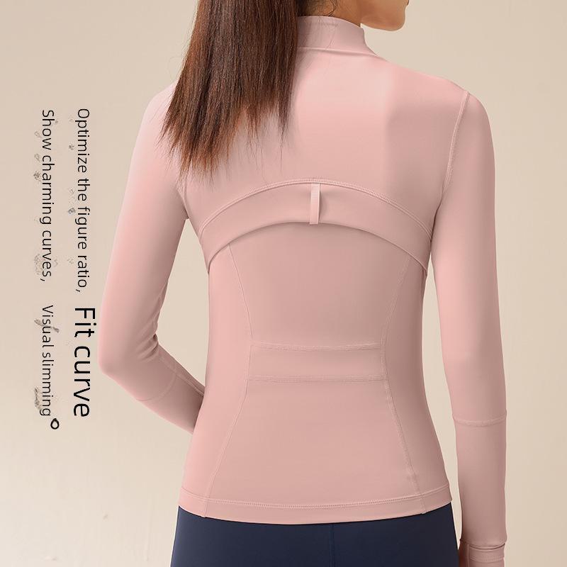 Женская облегающая куртка для йоги Juyitang телесного цвета