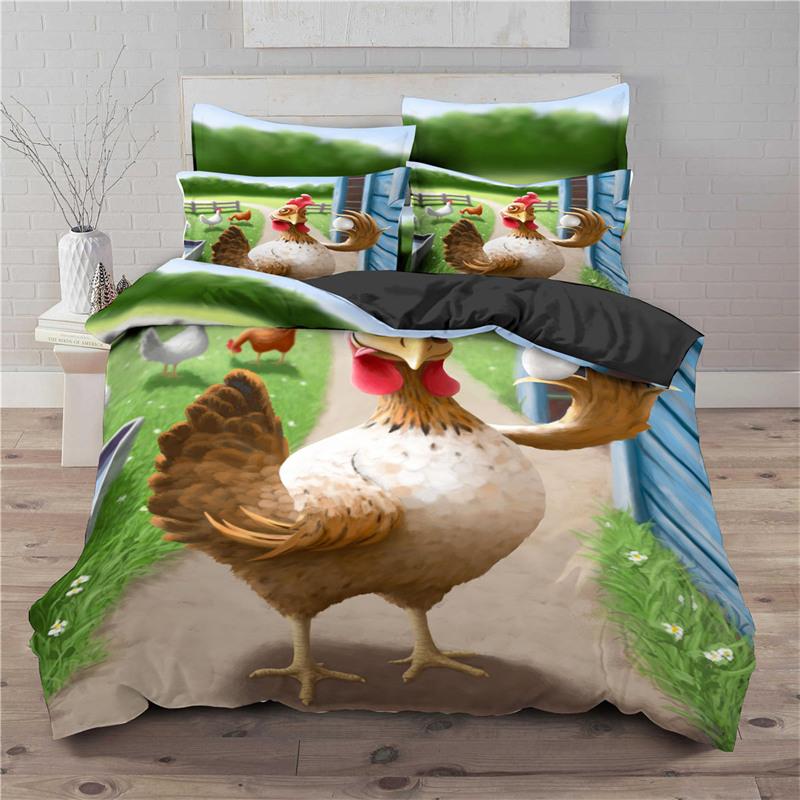 Kids Cute Animals Bedding Set Twin King For Boys Girls Teens 3D Panda Print Duvet Cover Microfiber Comforter Cover Bedroom Decor