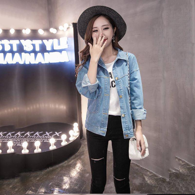2019 Women Basic Coats Denim Jacket Women Jeans Jacket Women Denim Coat Loose Casual Outwear
