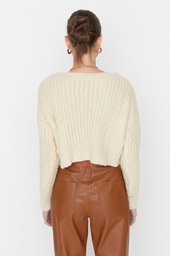 Женский элегантный кардиган, пудровый, мягкий текстурированный укороченный трикотаж, кардиган