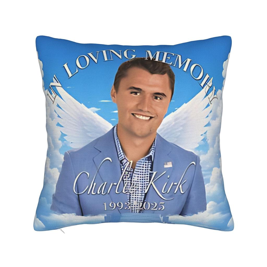 Charlie Kirk Miner Pillow Case  Comfy Pillow Cover For Sofa Car Home Decor Funny Cushion Cover