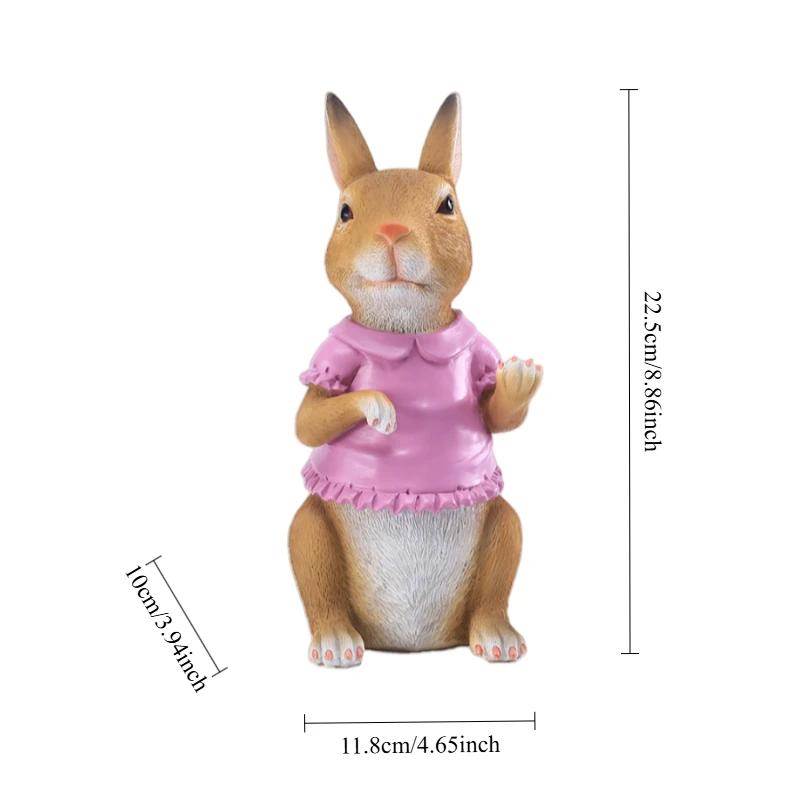 Пасхальный кролик скульптуры обнимающие морковь/фигурки яиц настольные декоративные милые фигурки кроликов креативные фигурки кроликов для домашнего декора