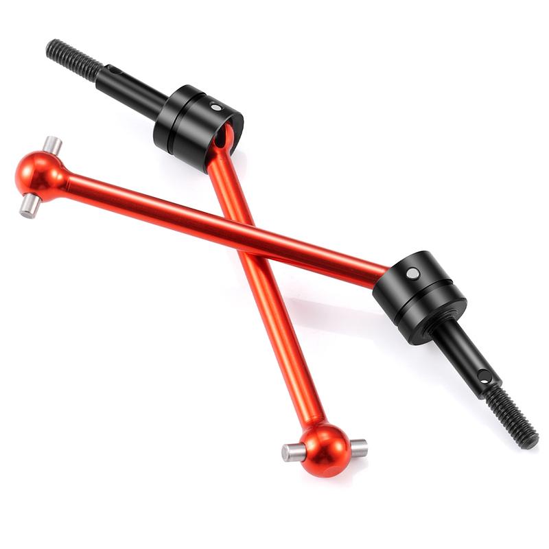 TRINOOD 1Pair Steel CVD Drive Shaft Front Rear Universal Dogbone for 1/10 Tamiya TT02B RC Buggy Car Upgrade Parts
