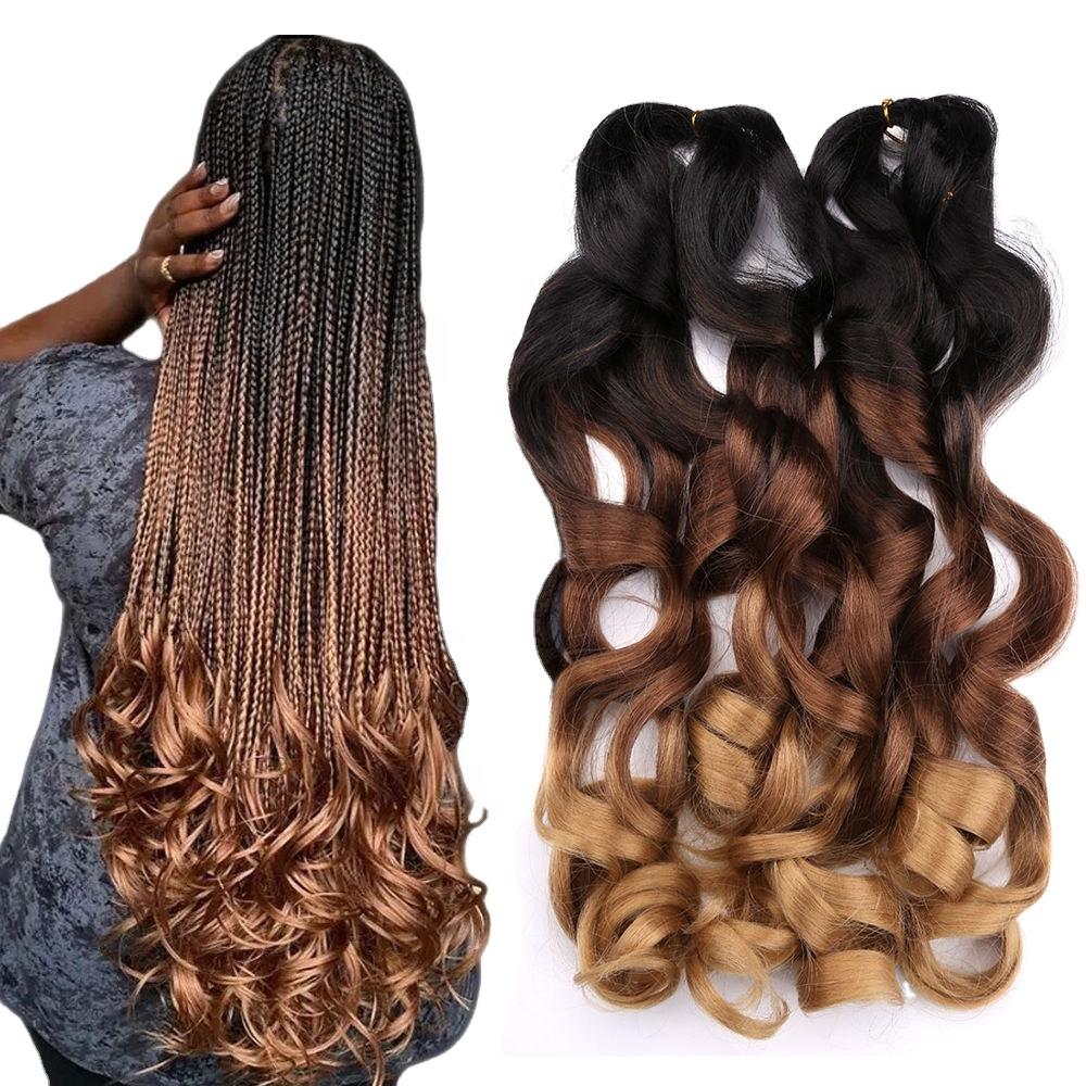 22inch 150g Synthetic Body Wave Curly Pony French Spiral Curl Hair Wavy Braiding Hair