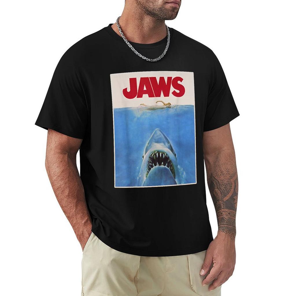 Jaws Classic Movie Poster TShirt AntiFade Casual Tee Shirt