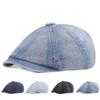 Denim Octagonal Cap Beret Youth Cap Men's Retro Forward Cap Newsboy Cap Painters Hats