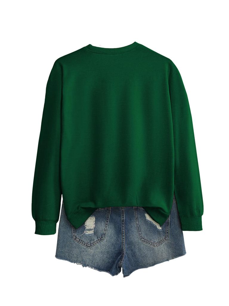 ,NOT FRIENDLY DO NOT TOUCH, Women's Fashionable Casual Versatile Comfortable Pullover Sweater Round Neck Long Sleeved Sweatshirt