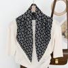 New retro atmosphere big triangle scarf women's spring and summer fashion versatile temperament decorative silk scarf headscarf