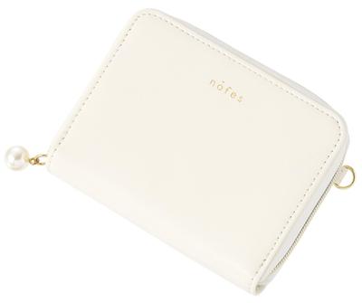 Raymay Fujii Nofes Акордеонный картхолдер, Мини-кошелек, Белый с колокольчиком, NSH1454W
