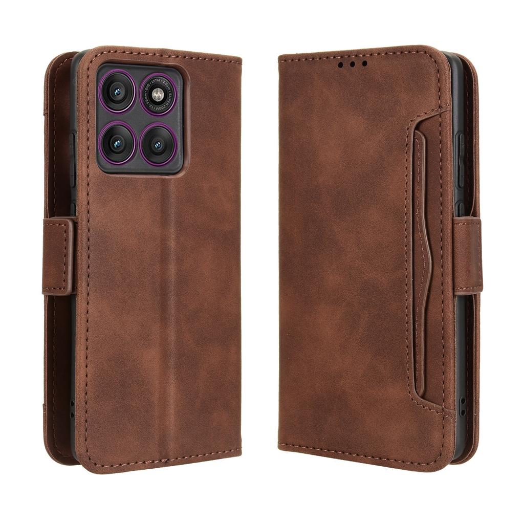 For Motorola Edge 60 Pro 5G Leather Case Phone Wallet Cover with Multiple Card Slots