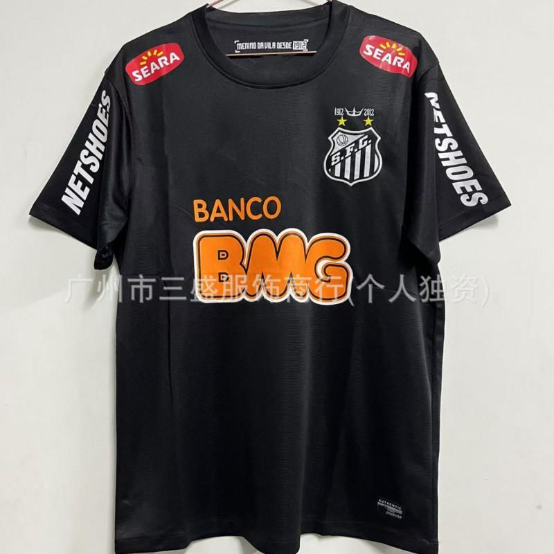 Santos FC 2011-12 Домашняя Ретро Футболка Неймар 11 Белая Детская Юношеская Футбольная Рубашка