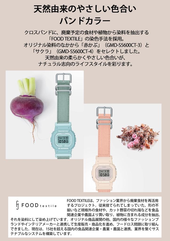 Часы Casio G-Shock (GMD-S5600CT-3JF) Мужская сине-серая модель среднего размера с перекрестным ремешком из пищевого текстиля и ремешком из биомассы