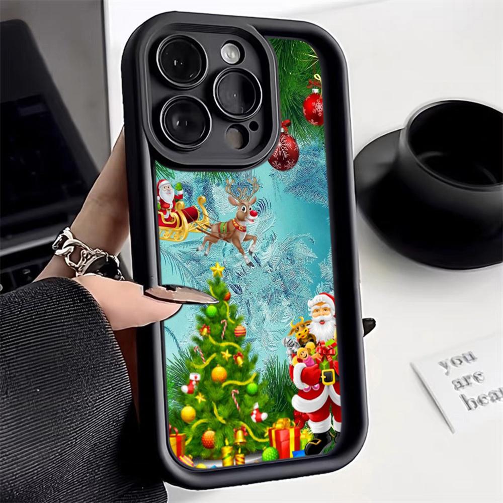 Чехлы для телефонов Ae107 Happy New Year Christmas для Xiaomi 14T 12 11 Lite 5G NE Redmi 13C 14C 9C 9a A2 A3 Note 12 Pro 11s Angel Eye Ladder Protective Cover