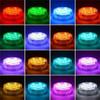 10leds RGB Submersible Light with Remote Control Underwater Night Lamp Battery Operated for Pool Vase Bowl Wedding Party Decor