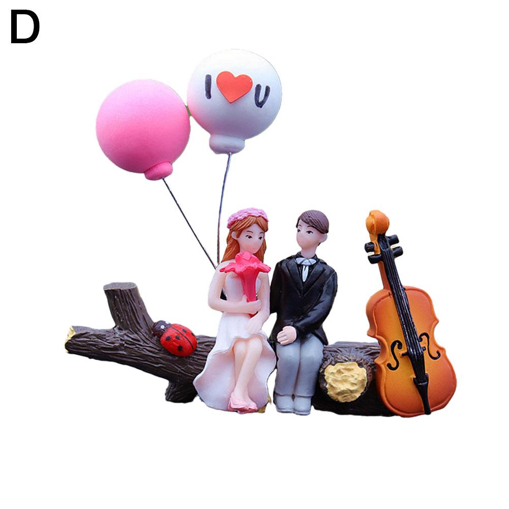 Car Interior Ornament Cute Kissing Couple Figure Statue Balloon Craft Auto Dashboard Decoration For Car Interior Accessorie I2O7