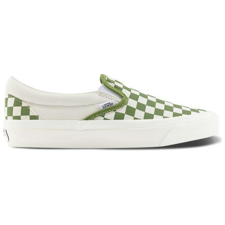 Слипоны Premium Vans 98 'Шахматка - Песто Зеленый' VN000CSECIB