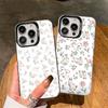 Дикий Цветок Девочка Бант Кролик Милый Цветной Серебристый Матовый Для iPhone Чехол для Телефона 17 16 15 14 13 12 11 Pro Max XR Plus Ударопрочный