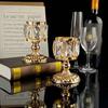 Faux Crystal Candle Holder European Style Candle Cup Shiny Tealight Holder Table