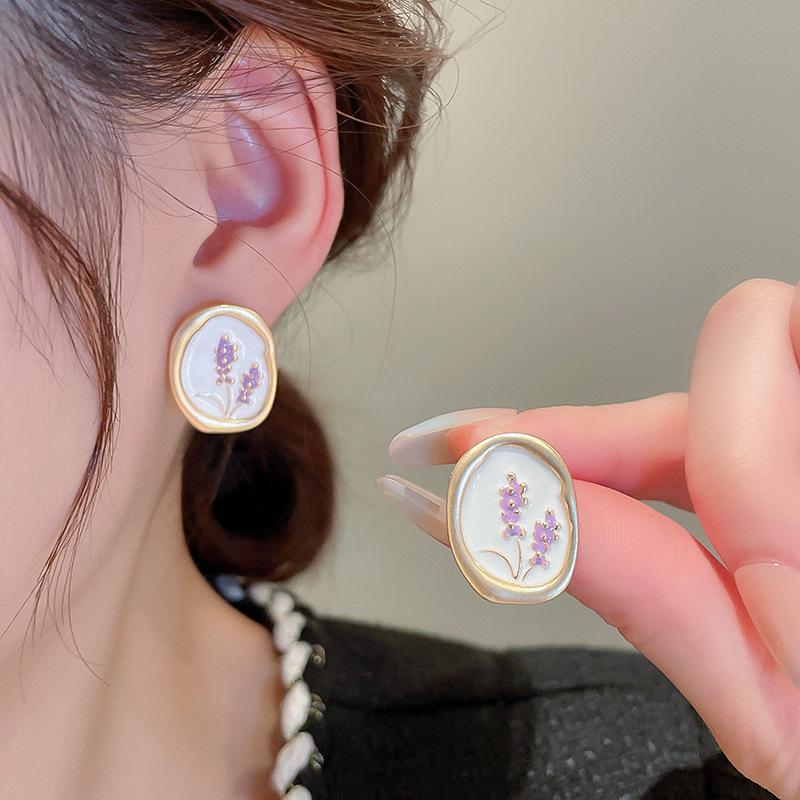 Серьги-капли геометрической формы Анкара из серебряной иглы – Ретро Высокая мода для женщин