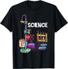 Научная лаборатория Химия Стеклянная посуда Графическая футболка Повседневная хлопковая футболка с коротким рукавом для любителей науки