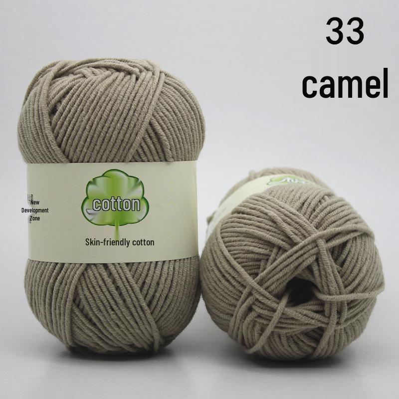 Пряжа из гребенного 5-слойного молочного хлопка для вязания и вязания крючком своими руками - Набор материалов средней толщины для шарфа и пледа