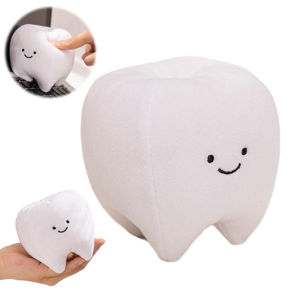 Cartoon Tooth Plush Toy Set | Soft Teeth Cleaning Toothbrush Toothpaste Doll | Kawaii Bathroom Decor | Kids Birthday Gift
