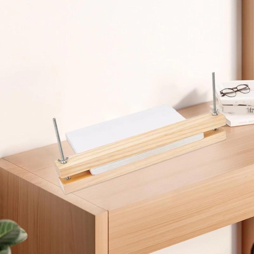 Portable Bookbinding Press Multifunctional Wooden Book Press Durable Book Binding Kit Home
