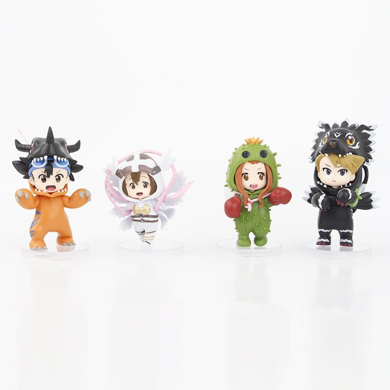8pcs/set  Digital Monster Digimon Characters Taichi Matt Ishida Sora Cosplay Agumon Gabumon Action Figure Anime Figure Model Toy