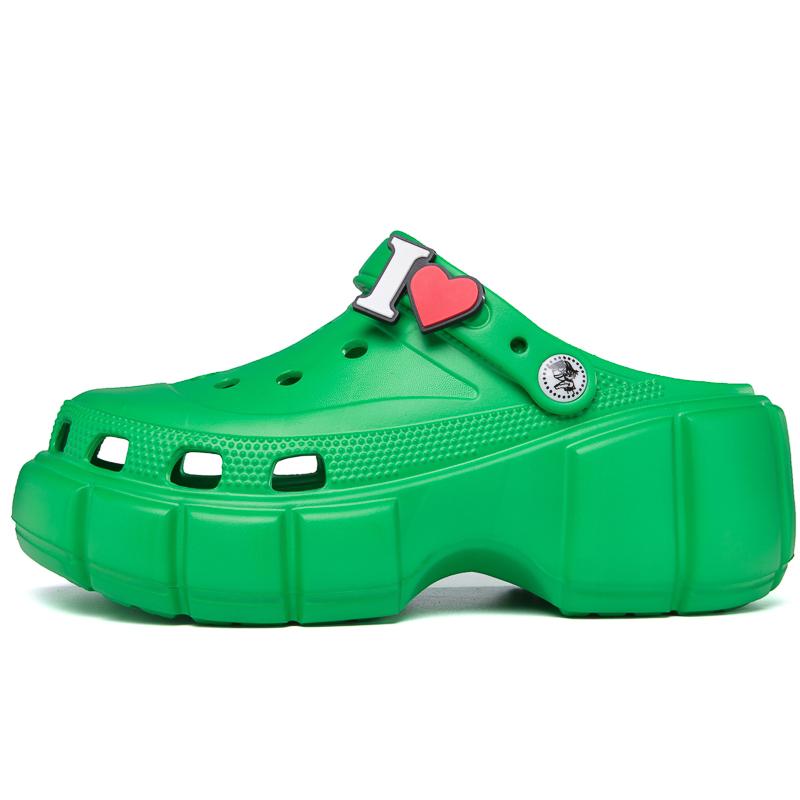 Летние женские увеличивающие высоту модные нескользящие женские сандалии из ПВХ высотой 4 см