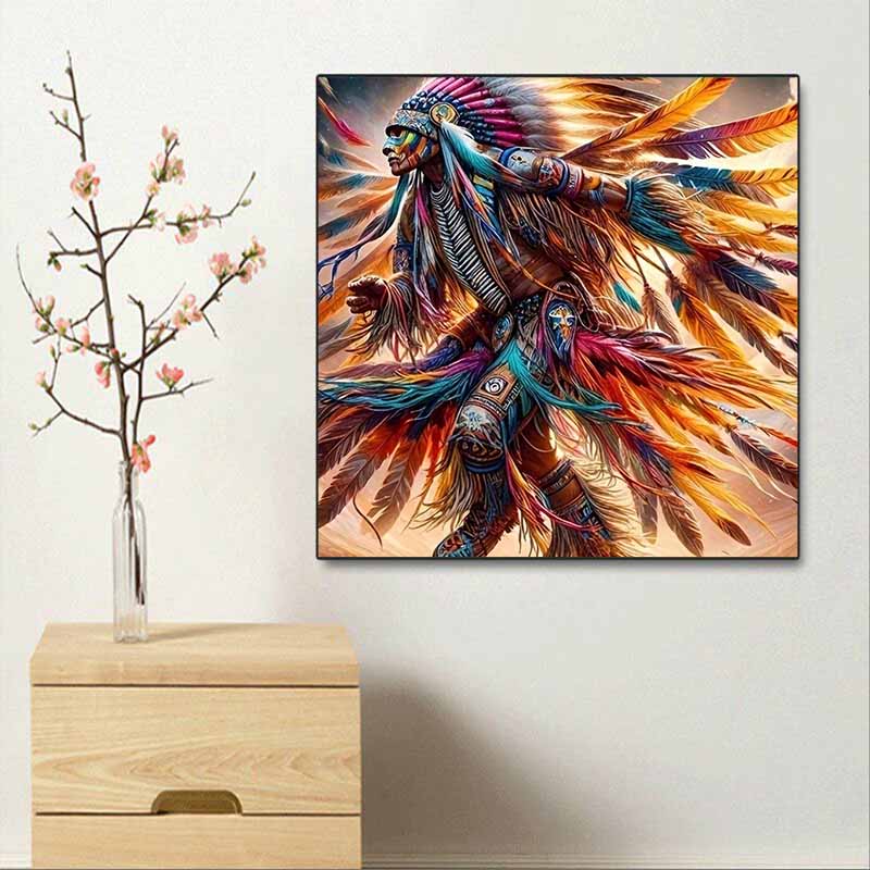 New Arrival 5D DIY Full Circle Diamond Painting "Ethnic Outfit" Embroidery Cross Stitch Home Decor Gift